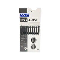 Doms Inxon Ball Pen  - 10 Pieces, Black