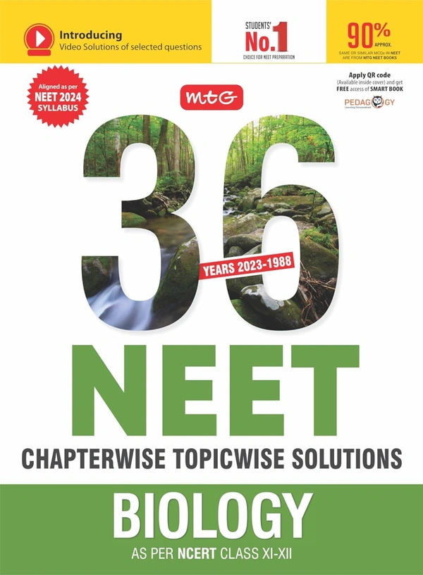 MTG 36 Year NEET Chapterwise Topicwise Solutions Biology  for NEET Exam 2024