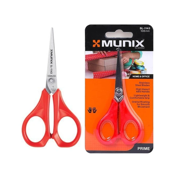 Kangaro Munix Scissors SL1143 / 108mm - 1 Piece, 4.2 inch, Red