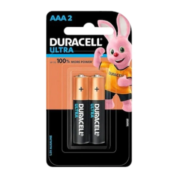 Duracell Ultra Alkaline AAA Batteries Pack of 2