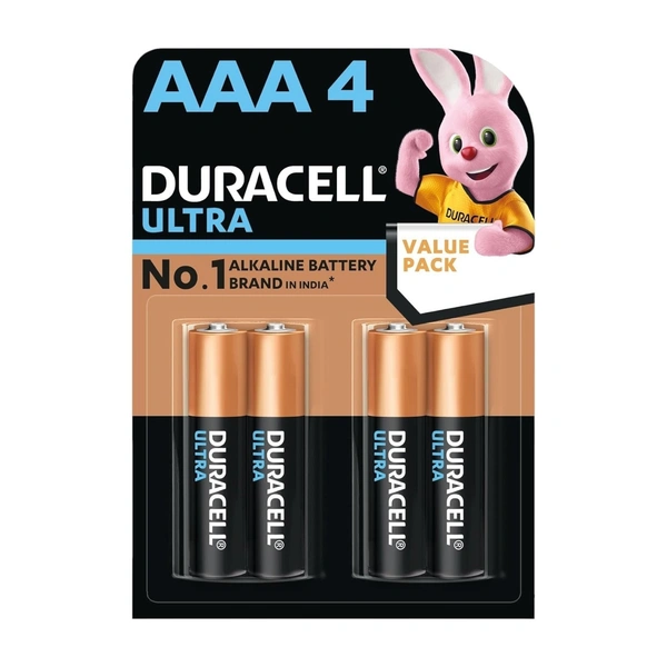 Duracell Ultra Alkaline AAA Batteries Pack of 4
