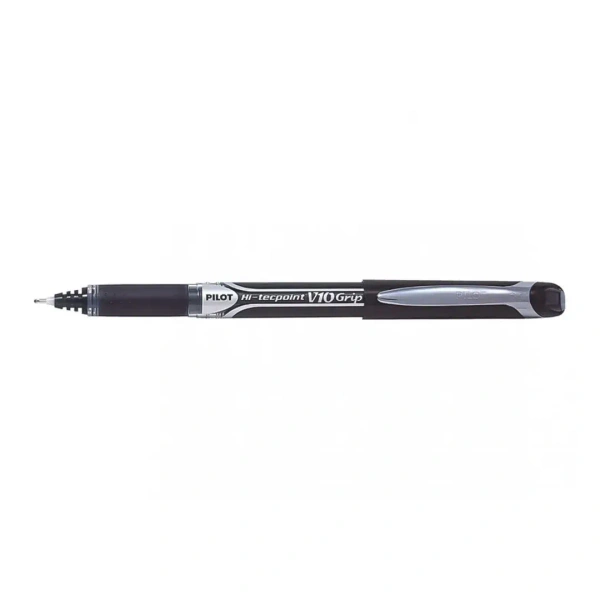 Pilot Hi Tecpoint V10 Grip Roller Ball Pen  - 1 Piece, Black