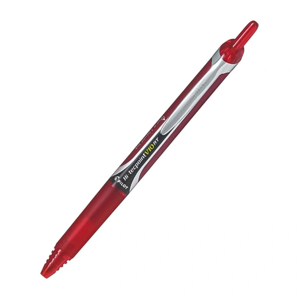 Pilot Hi Techpoint V10 RT Roller Ball Pen  - 1 Piece, Red