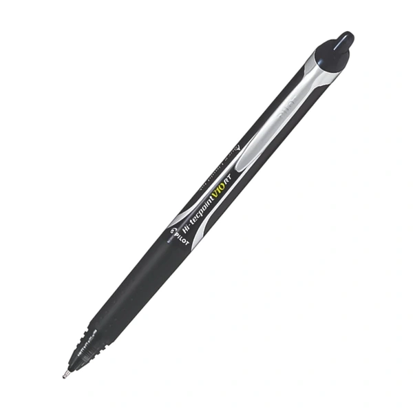 Pilot Hi Techpoint V10 RT Roller Ball Pen - 1 Piece, Black