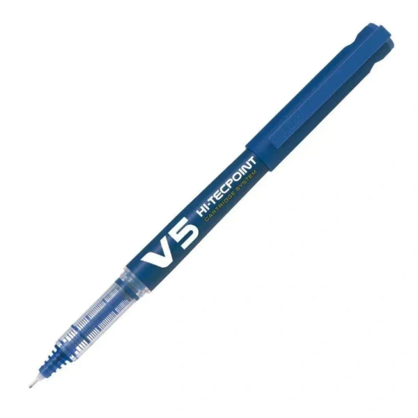 Pilot V5 Hi Tecpoint Cartridge System Roller Ball Pen  - 1 Piece, Blue