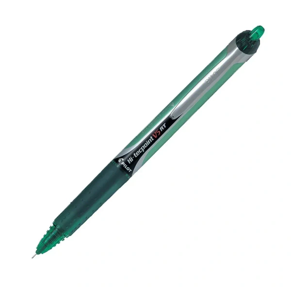 Pilot Hi Techpoint V5 RT Roller Ball Pen  - 1 Piece, Green