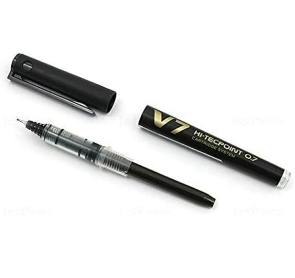 Pilot V7 Hi Tecpoint Cartridge System Roller Ball Pen  - 1 Piece, Black