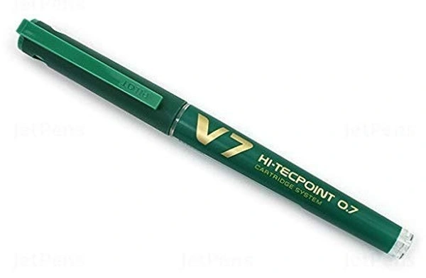 Pilot V7 Hi Tecpoint Cartridge System Roller Ball Pen  - 1 Piece, Green