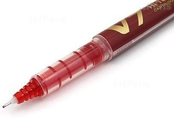 Pilot V7 Hi Tecpoint Cartridge System Roller Ball Pen - 1 Piece, Red