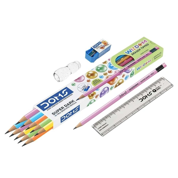 Doms Wizdom Eraser Tipped Pencils Pack of 10 Pieces