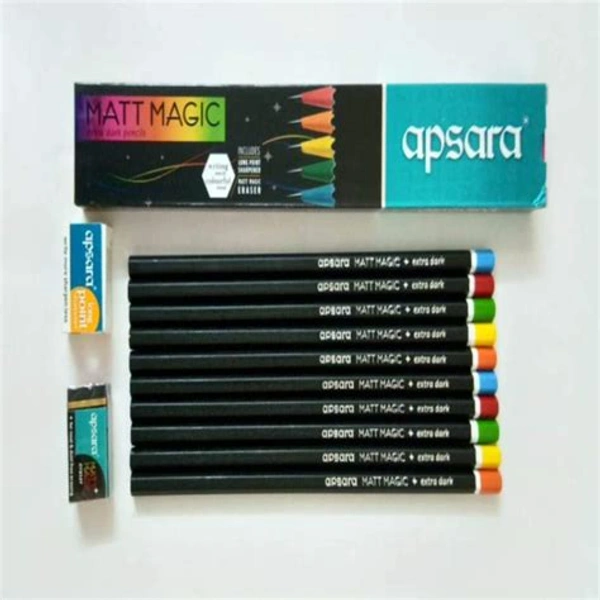 Apsara Matt Magic Extra Dark Pencils Pack of 10 Pieces