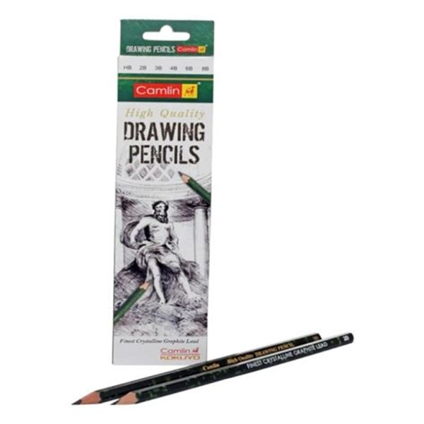 Camlin Drawing Pencils HB,2B,3B,4B,6B,8B Pack of 6 Piece