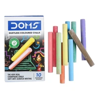 Doms Dustless Coloured Chalk - 10 Pieces