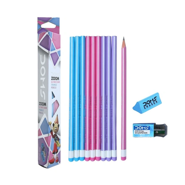 Doms Zoom Ultimate Dark Triangle Pencils Pack of 10 Pieces