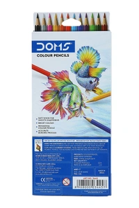 Doms Colour Pencils 12 Shades Full Size