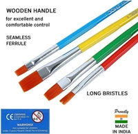 Doms ColourMate Synthetic Hair Brush Flat Set