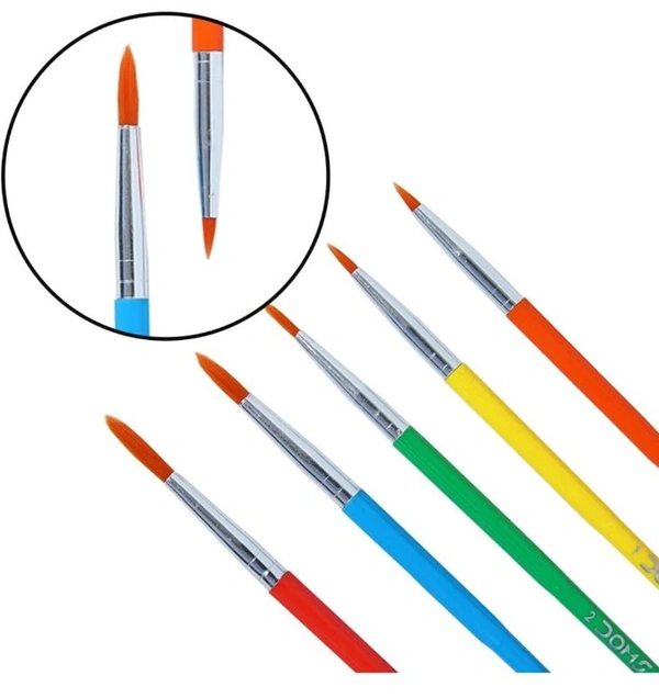 Doms ColourMate Synthetic Hair Brush Round Set