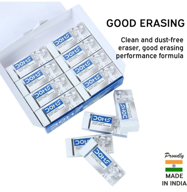 Doms Extra Long Dust Free Eraser - 5 Pieces