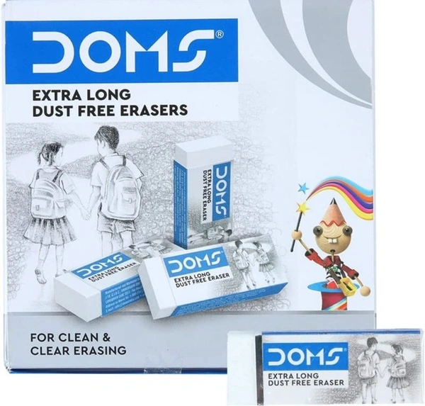 Doms Extra Long Dust Free Eraser - 5 Pieces