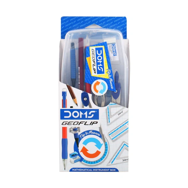 Doms Geoflip Mathematical Drawing Instruments Box & Geometry Box Pack of 1