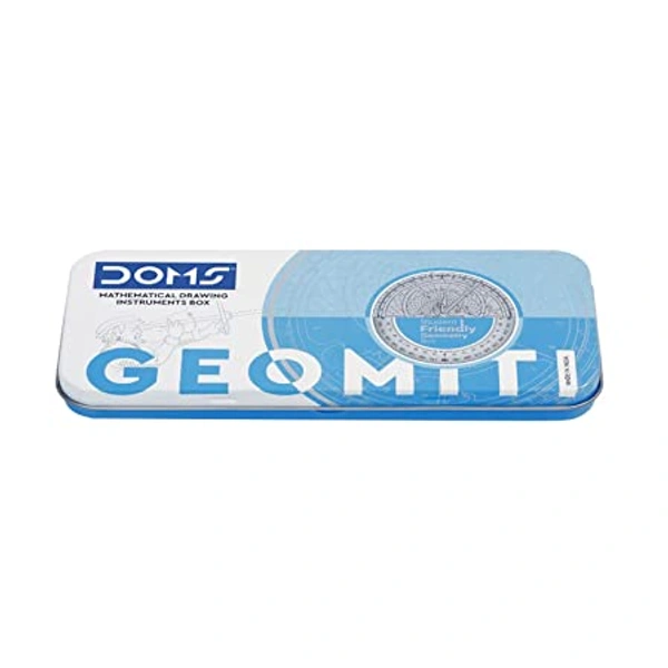 Doms Geomiti Mathematical Drawing Instruments Box & Geometry Box Blue Colour Pack of 1