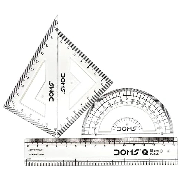 Doms Geomiti Mathematical Drawing Instruments Box & Geometry Box Blue Colour Pack of 1