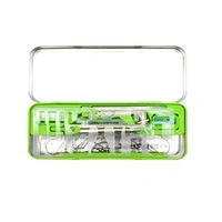 Doms Geomiti Mathematical Drawing Instruments Box & Geometry Box Green Colour Pack of 1