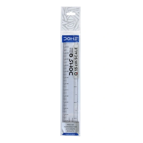 Doms Q Transparent Scale 15cm - 5 Pieces