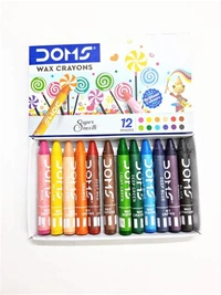 Doms Wax Crayons 12 Shades Box Pack - 10 Box