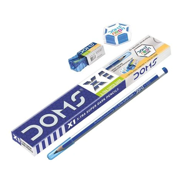 Doms X1 X-Tra Graphite Pencils Pack of 10 Pieces