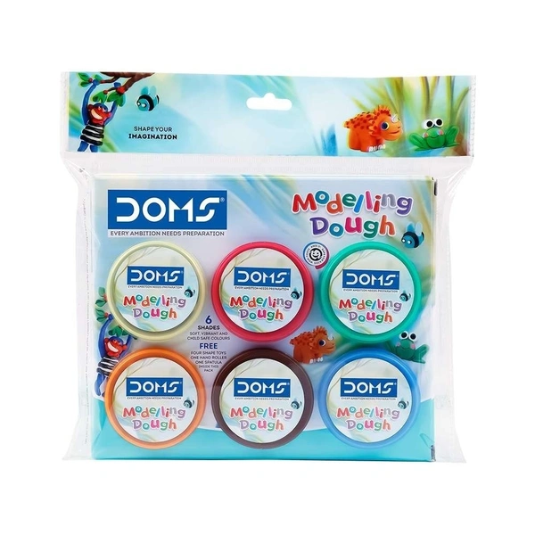 Doms Modelling Dough 6 Shades 150 Gram