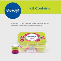 Fevicryl Acrylic Colour Lilac Kit  6 Shades  60ml - 