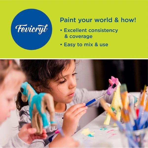 Fevicryl Acrylic Colour Lilac Kit  6 Shades  60ml - 