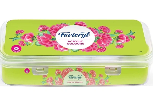 Fevicryl Acrylic Colours Sunflower Kit ( 10 Colours × 15 Ml )
