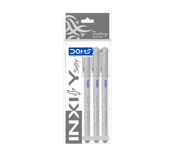 Doms Inxify Softy Ball Pen  - 5 Pieces, Black
