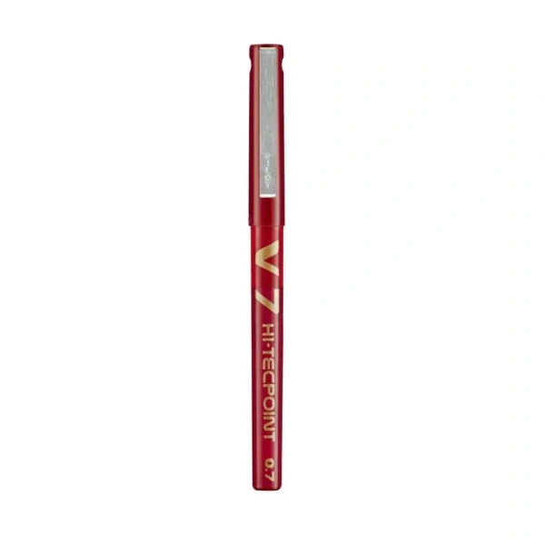 Pilot V7 Hi Tecpoint Liquid ink Roller Ball Pen - 1 Piece, Red