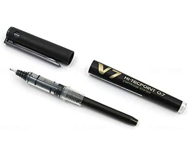 Pilot V7 Hi Tecpoint Cartridge System Roller Ball Pen Blue, Black, Red, Green  Pack of 4