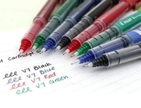 Pilot V7 Hi Tecpoint Cartridge System Roller Ball Pen Blue, Black, Red, Green  Pack of 4
