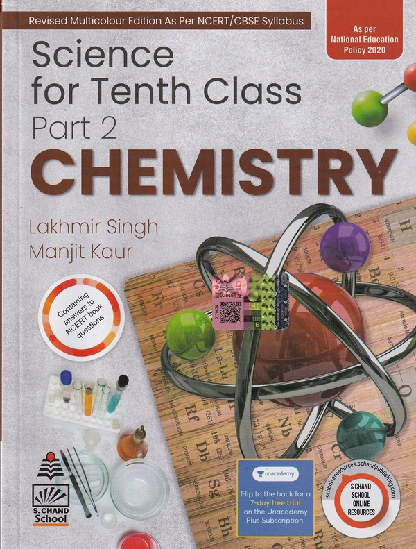 S Chand Science Part 2 Chemistry By - Lakhmir Singh & Manjit Kaur Class 10 CBSE Examination 2023 - 24