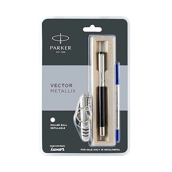 Parker Vector Metallix Roller Ball Pen - Blue