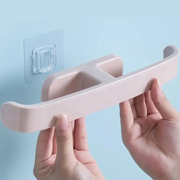MULTI HANGING RACK Bathroom Towel Slipper Hanging Rack Self Adhesive Wall Mounted (1 Pc) (1819)