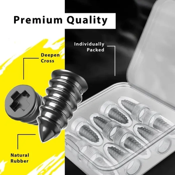 10PCS TYRE REPAIR SCREW Tire Repair Rubber Nail Car Tire Repair Nails Tire Repair Rubber Screws, Black (10 Pcs Set) (1948) - Black, Pack of 10