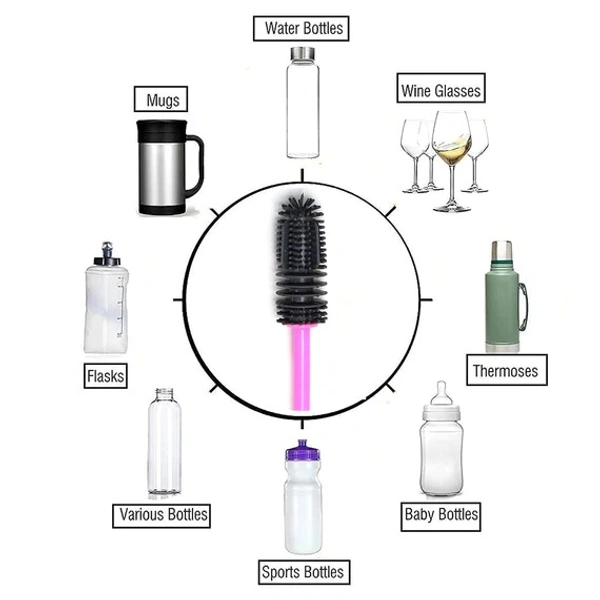 BOTTLE CLEANING BRUSH,  Bottle Cleaning Brush – Flexible & Deep Cleaning (805)