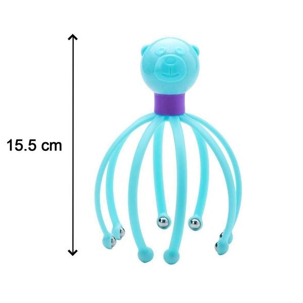 OCTOPUS HEAD MASSAGER, Octopus Shape Manual Head Scalp Massager | 8-Prong Roller Ball Claw for Headache Relief, Stress Reduction & Hair Stimulation(137)