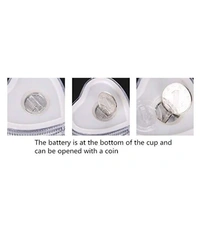 HEART LED COLOUR CUP, Heart LED Color Cup – Glow-in-the-Dark Romantic Drinkware (1228)