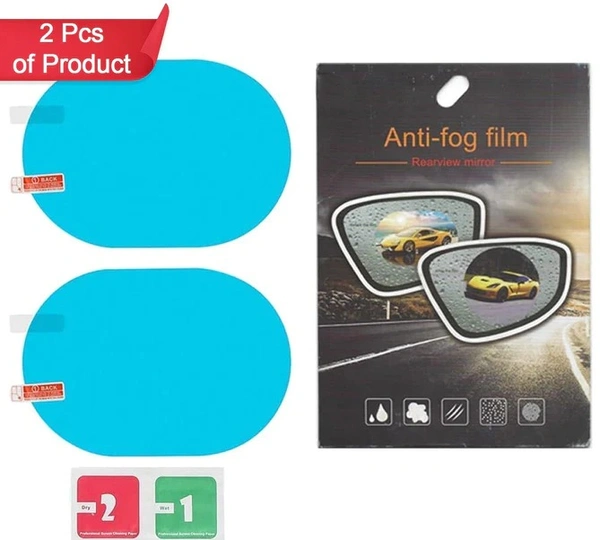 CAR MIRROR ANTI FOG STICKER, Car Mirror Anti-Fog Sticker – Clear Vision in Any Weather (1229)