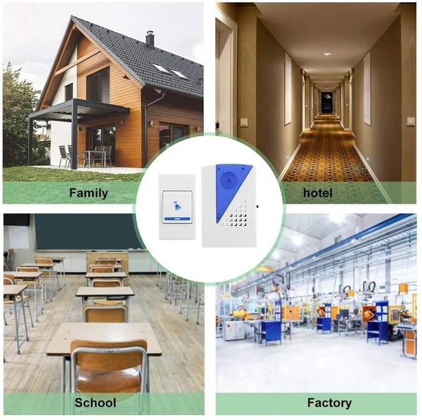 WIRELESS DOOR BELL, Wireless Doorbell – Convenient, Easy Installation & Long-Range Connectivity (523)