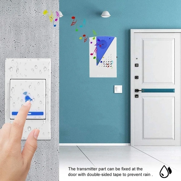 WIRELESS DOOR BELL, Wireless Doorbell – Convenient, Easy Installation & Long-Range Connectivity (523)