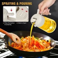 MULTI OIL DISPENSER BOTTLE, 2-in-1 Glass Oil Dispenser Bottle with Pour & Spray Function – Leak-Proof Kitchen Oil Sprayer & Pourer for Cooking (500 ml Approx)(2826)