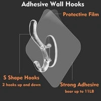 3IN1 TRANSPERT HOOK,  3-in-1 Transparent Hook – Versatile, Strong, and Reusable (2160)